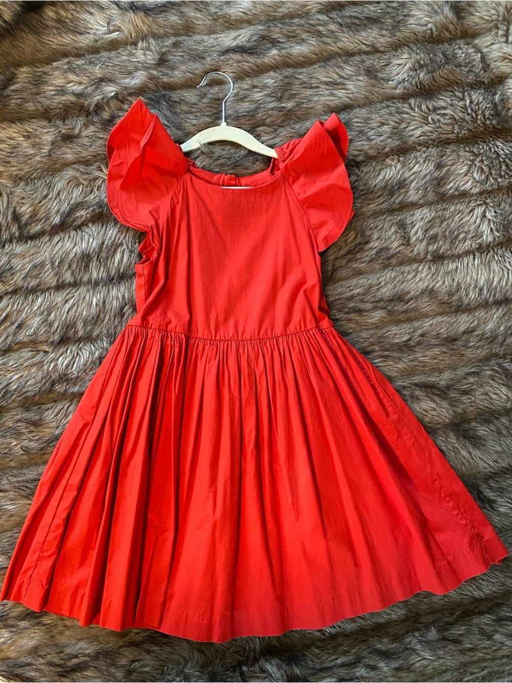 Jacadi Red Flutter-Sleeve Twirl Dress